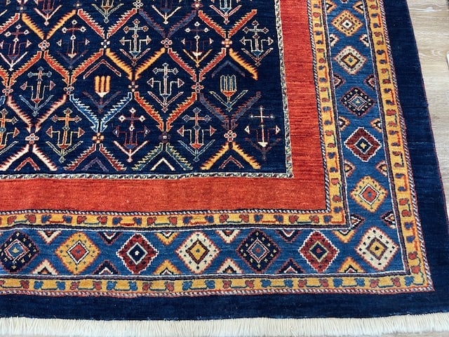 Fine Persian Square Size Bidjar Rug-5285 - 3