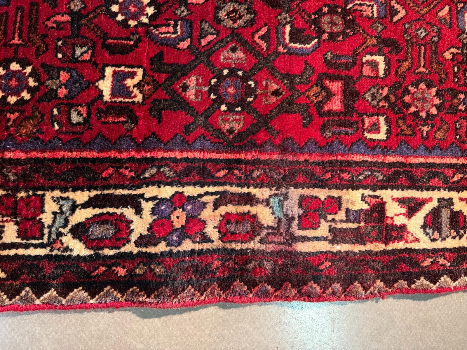 Persian Hamedan Runner 3.4x10 - 4