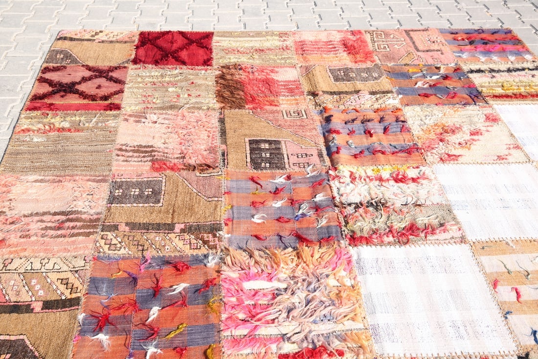 7'0'' x 9'10'' Turkish Handmade Kilim Rug - 191 - 4