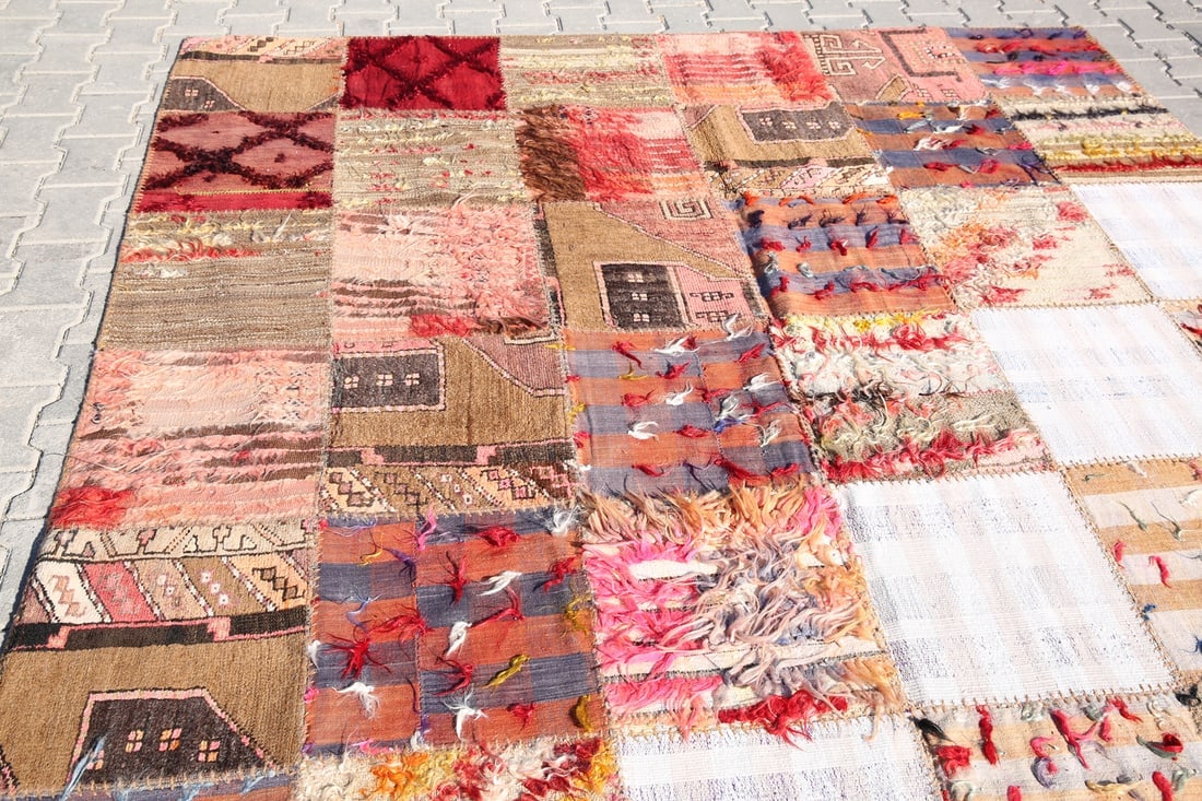 7'0'' x 9'10'' Turkish Handmade Kilim Rug - 191 - 5