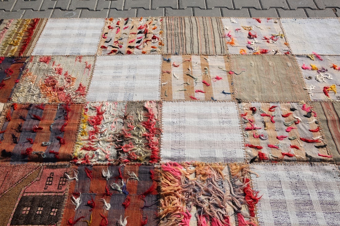 7'0'' x 9'10'' Turkish Handmade Kilim Rug - 191 - 8