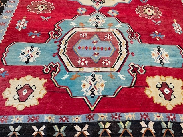 Dated 1904 Balkan Kilim Rug-5218 - 2