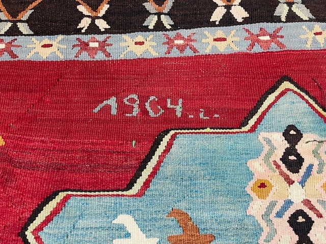 Dated 1904 Balkan Kilim Rug-5218 - 4
