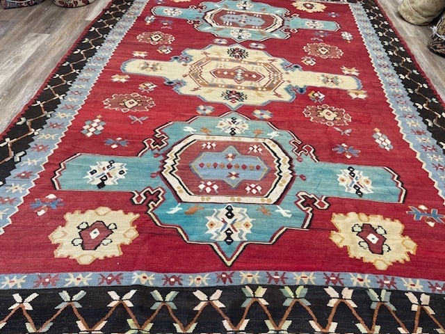 Dated 1904 Balkan Kilim Rug-5218 - 7