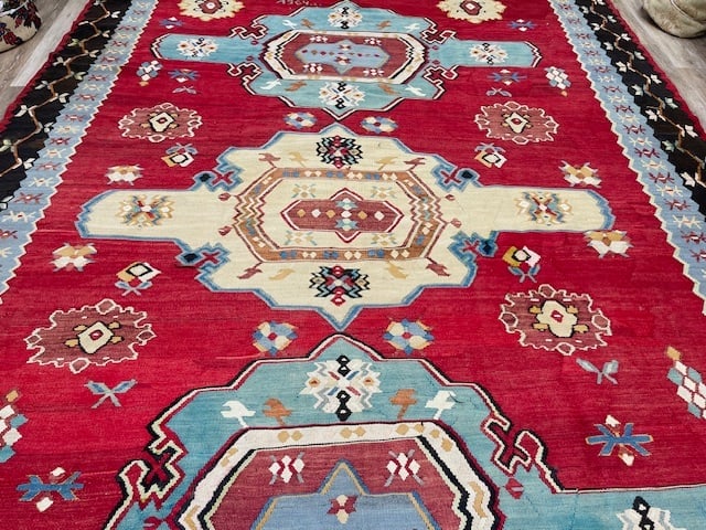 Dated 1904 Balkan Kilim Rug-5218 - 8