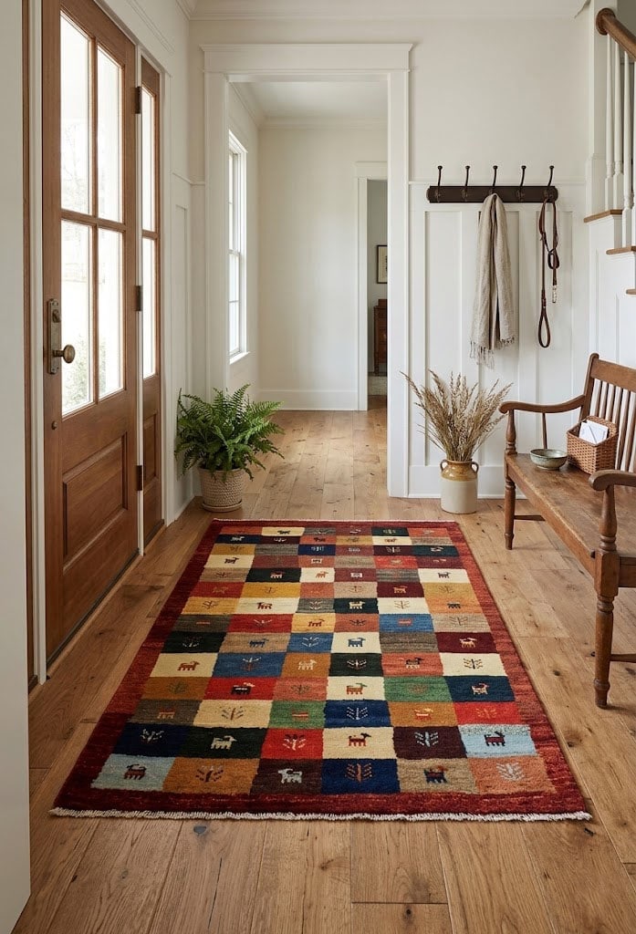 Multicolored Tribal 3X5 Gabbeh Persian Rug - 2
