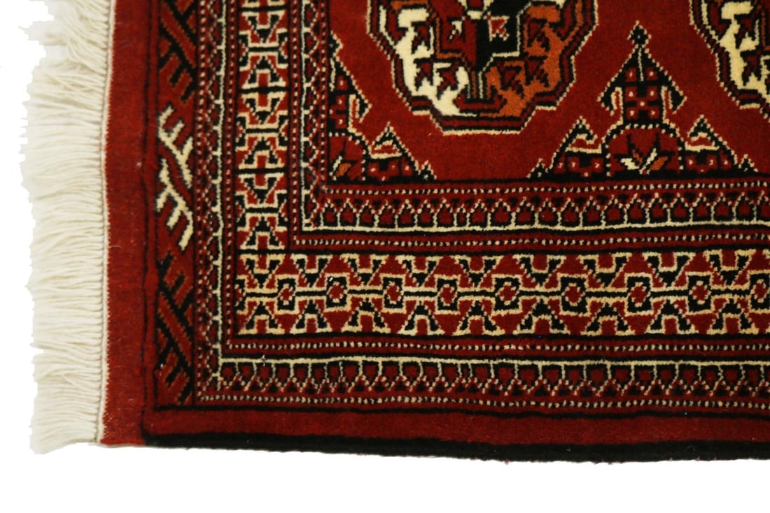 Red Tribal 3X5 Turkoman Persian Rug - 7