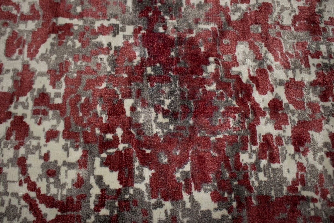 Distressed Floral Modern 6X6 Hand-Loomed Round Rug - 6