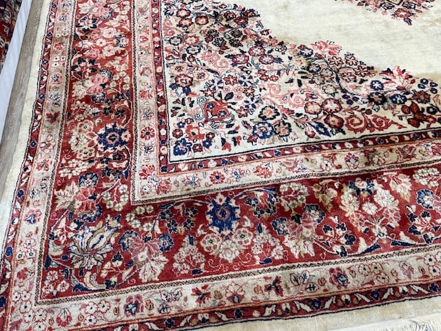 Antique Square Size Persian Sarouk Rug-1048 - 2