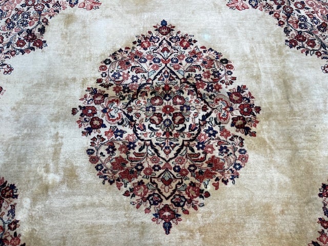 Antique Square Size Persian Sarouk Rug-1048 - 3