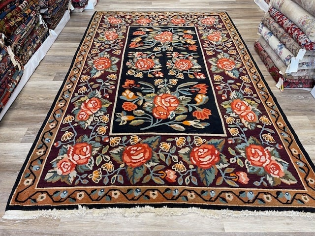 Vintage Floral Design Samarkand Rug-70-RT (1 of 9)