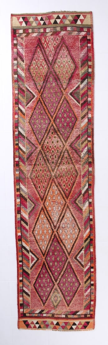 2'10'' x 11'1'' Vintage Wool Runner Rug - 18792 (1 of 18)
