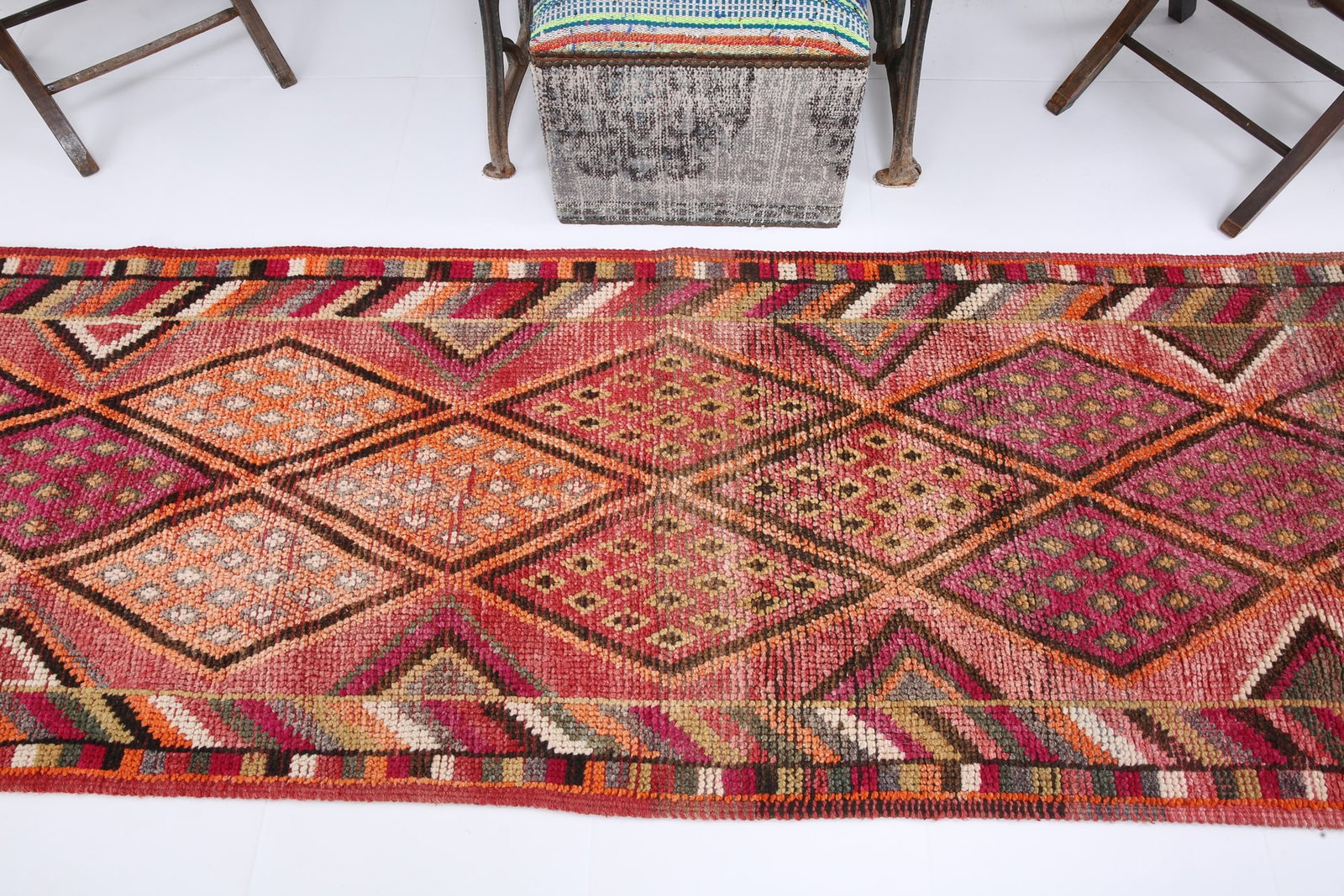 2'10'' x 11'1'' Vintage Wool Runner Rug - 18792 - 3