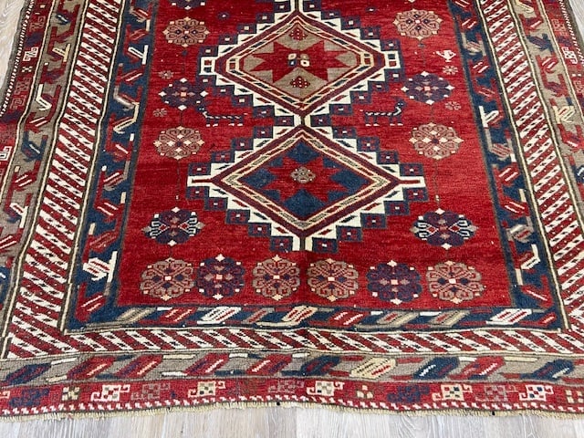 Antique kazak Caucasian Rug-4274 (1 of 7)