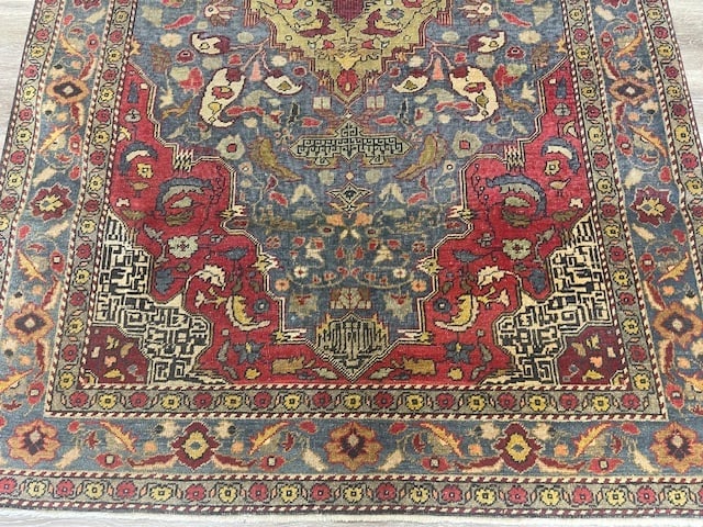 Antique Geometric Turkish Rug-5151 - 4