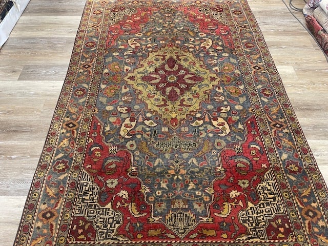Antique Geometric Turkish Rug-5151 - 7