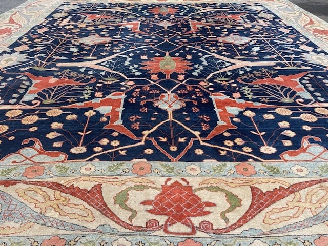 Vintage square large size Persian Bidjar-5295 - 7