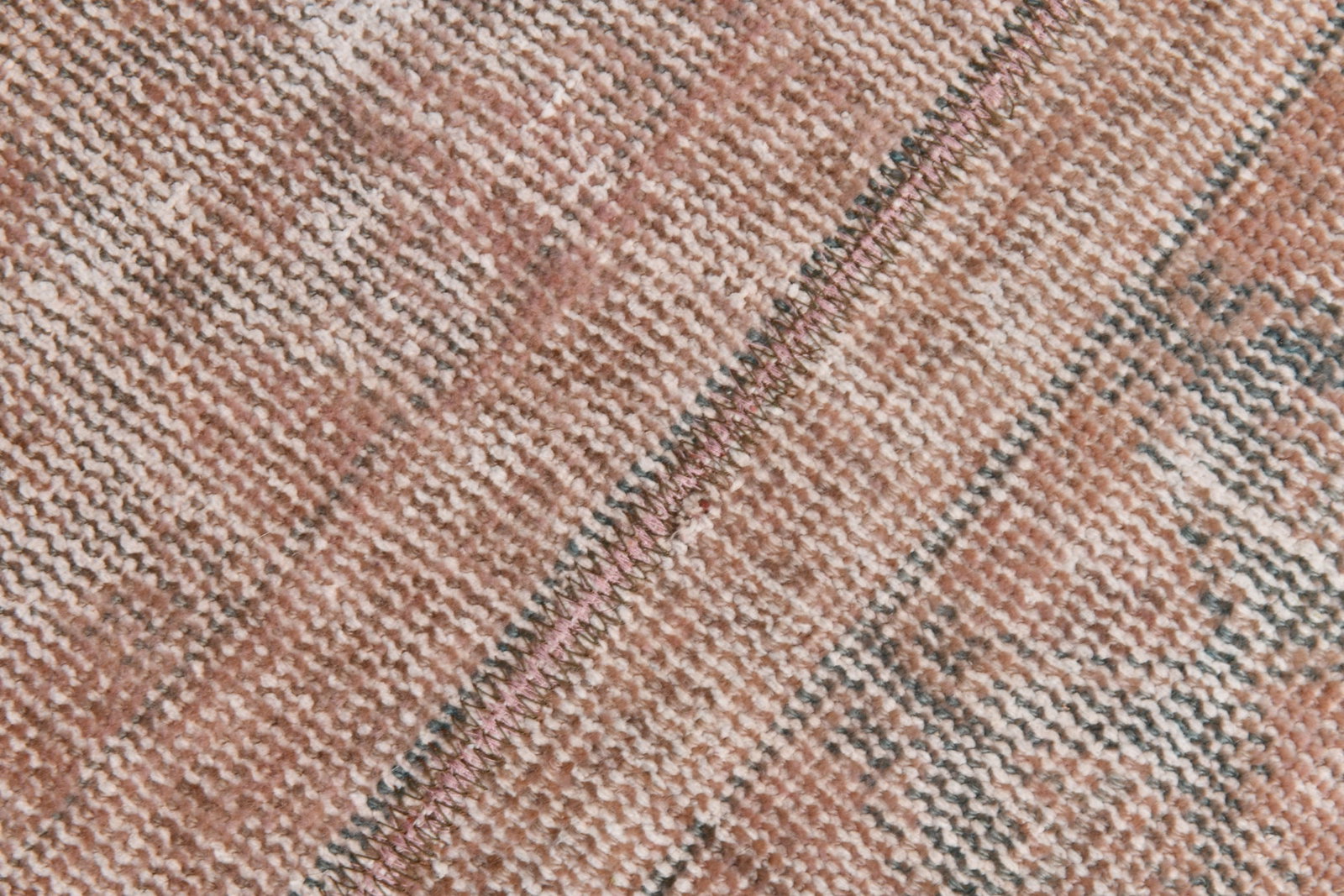 1'11'' x 4'3'' Handmade Vintage Wool Patchwork Rug - 21602 - 7