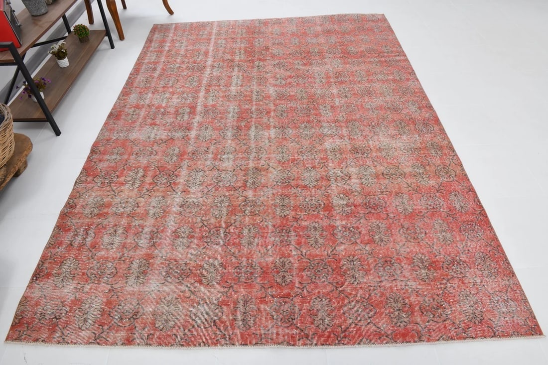 6'10'' x 9'7'' Handmade Vintage Wool Patchwork Rug - 18597 (1 of 10)