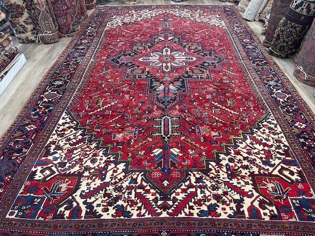 Vintage Large Size Persian Heriz-017RT (1 of 10)