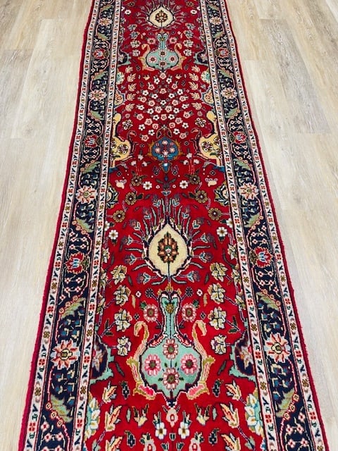 Vintage Persian Long Tabriz Runner-5273 - 3