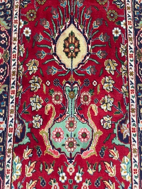 Vintage Persian Long Tabriz Runner-5273 - 4