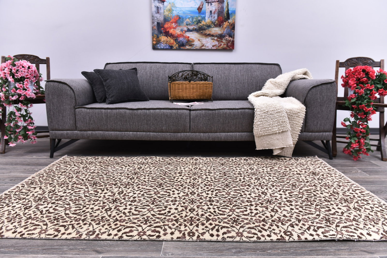 3'9'' x 6'7'' Handmade Vintage Wool Rug - 244642 (1 of 12)