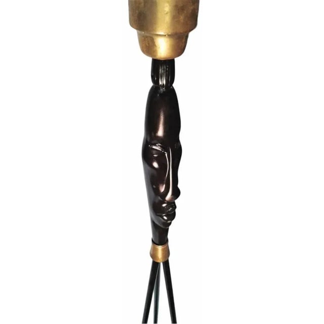 Mid-Century Frederic Weinberg Floor Lamp Mask Man Ray Tiki - 2