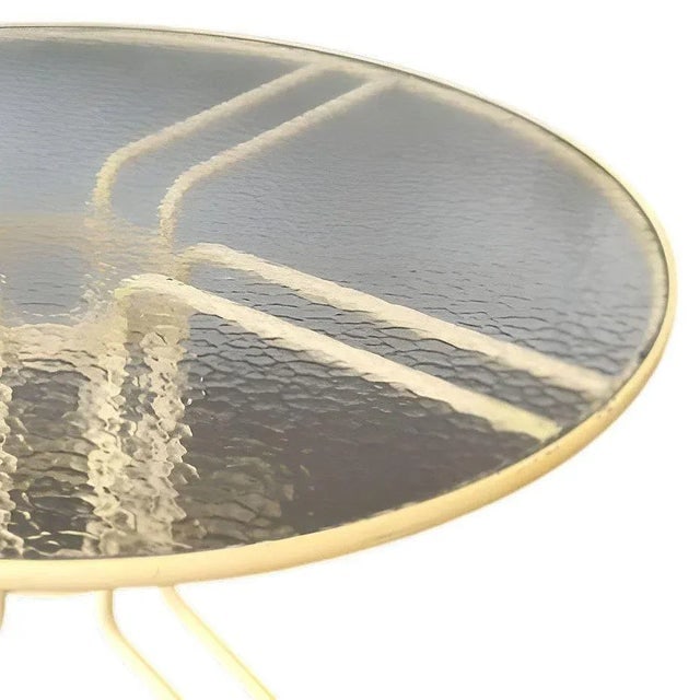 Modern Round "Kailua" Glass & Tubular Steel Patio Table by Brown Jordan, Attributed - 3