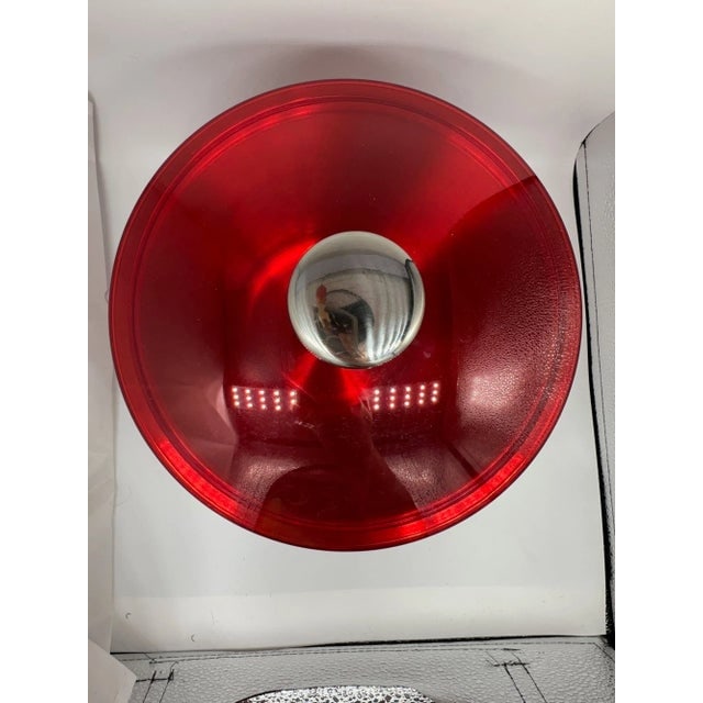 1960s Mid-Century Red Acrylic & Stainless Steel Ice Bucket - 5