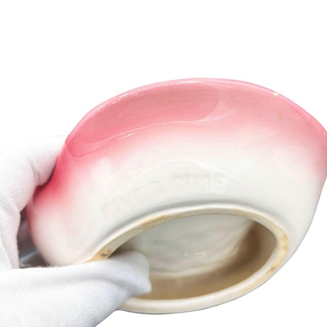 1983 Pink Flamingo Ceramic Ashtray W/ Holder by Sarsaparilla - 7