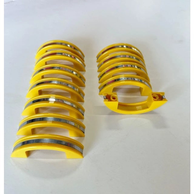 Yellow Phonic Resin Drawer/Door Pull With Aluminum Accent, Set of 23 - 3
