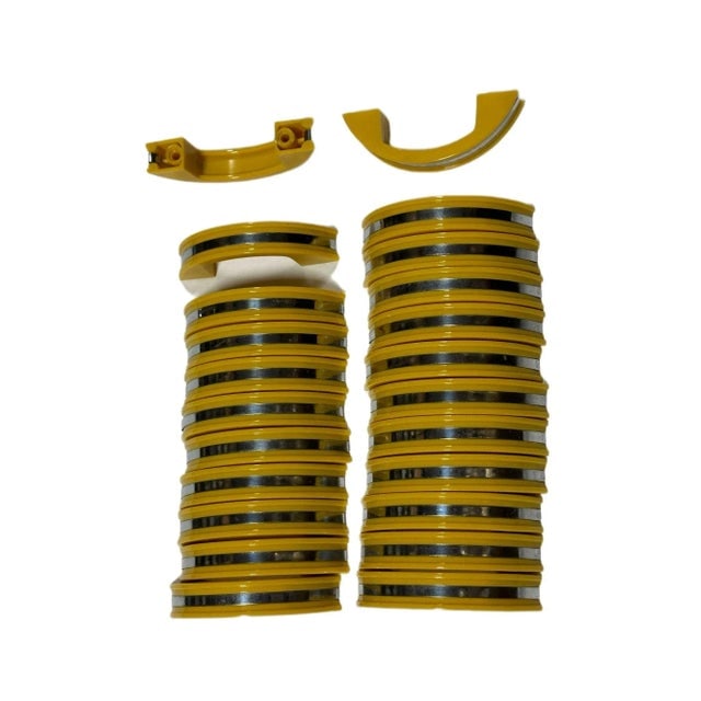 Yellow Phonic Resin Drawer/Door Pull With Aluminum Accent, Set of 23 - 5