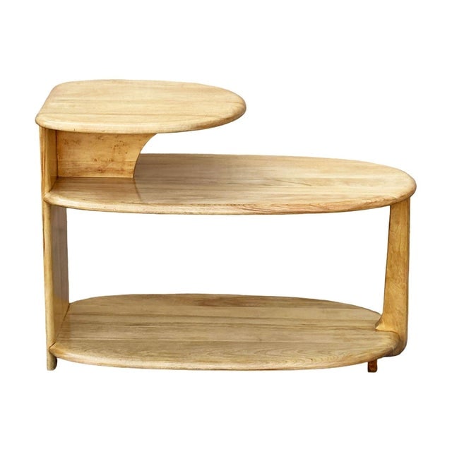MCM C3753 3-Tier Blonde Surfboard End Table Pair by Heywood Wakefield, 1941 - 6