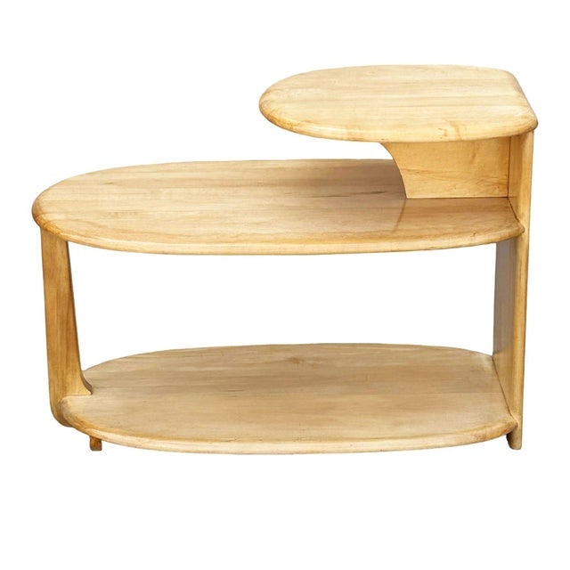 MCM C3753 3-Tier Blonde Surfboard End Table Pair by Heywood Wakefield, 1941 - 7