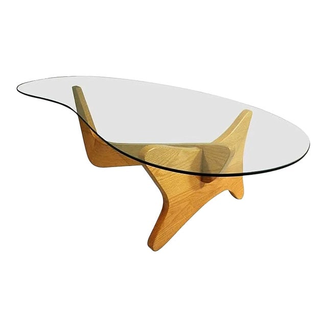 1950s Mid-Century Noguchi Style Biomorphic "Airplane" Coffee Table (1 of 7)