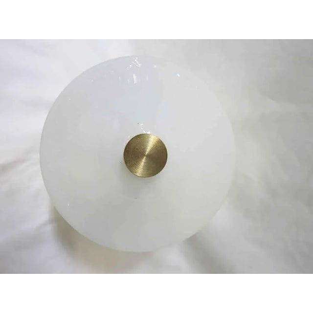 Art Deco Bell Shape Ceiling Glass Globe Pendant With Geo Pattern - 3
