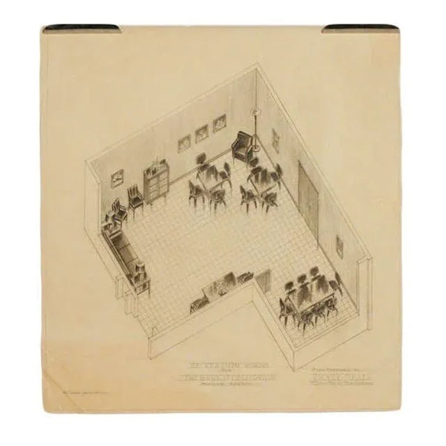 1955 Recreation Room Architectural Rendering by Rucker Fuller - 2