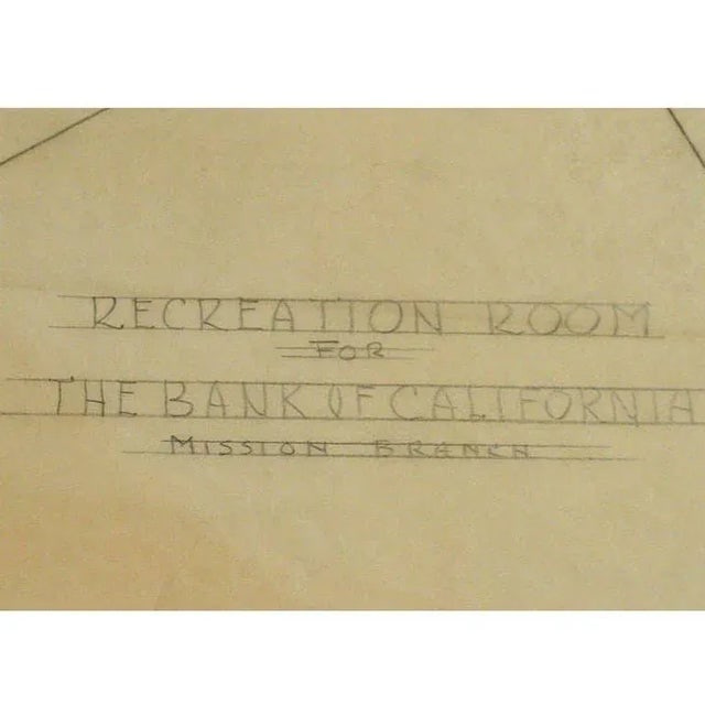 1955 Recreation Room Architectural Rendering by Rucker Fuller - 5