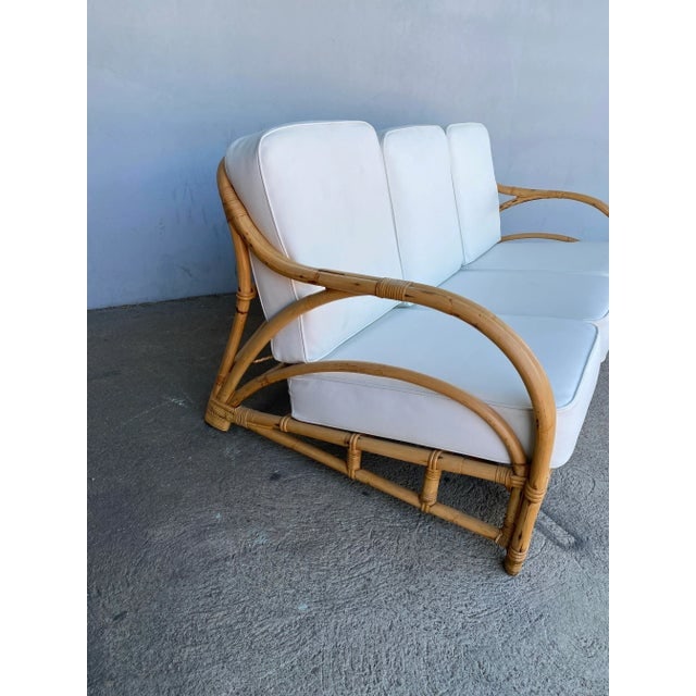 1940s Transition Rattan Sofa and Lounge Chair Seating Set - 2 Pieces - 10