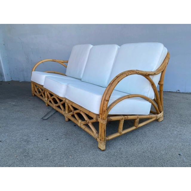 1940s Transition Rattan Sofa and Lounge Chair Seating Set - 2 Pieces - 4