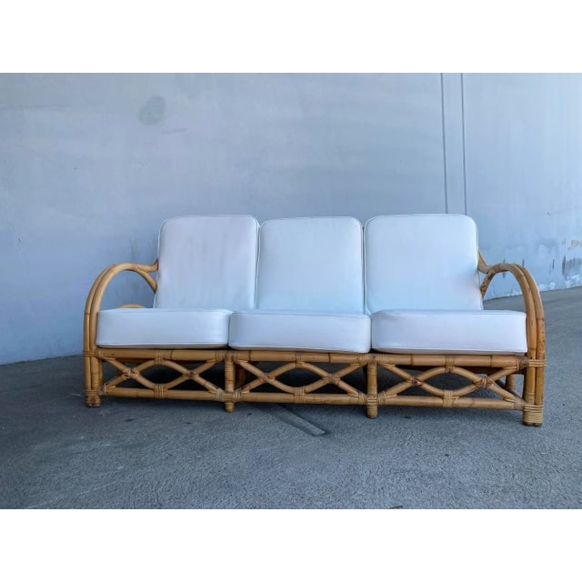 1940s Transition Rattan Sofa and Lounge Chair Seating Set - 2 Pieces - 5