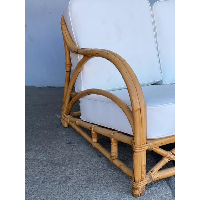 1940s Transition Rattan Sofa and Lounge Chair Seating Set - 2 Pieces - 7