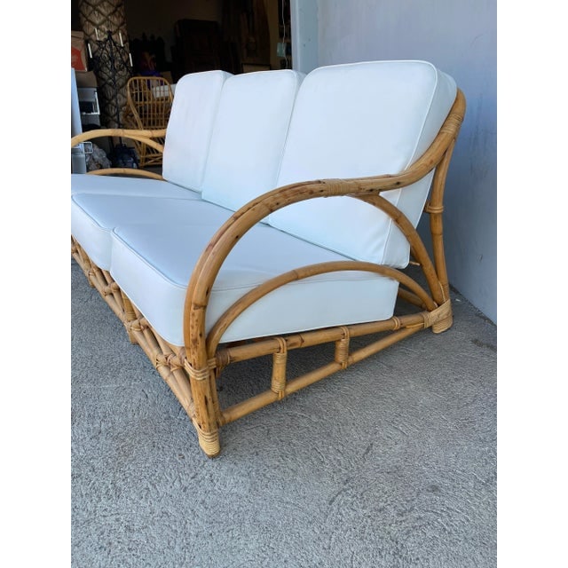 1940s Transition Rattan Sofa and Lounge Chair Seating Set - 2 Pieces - 9