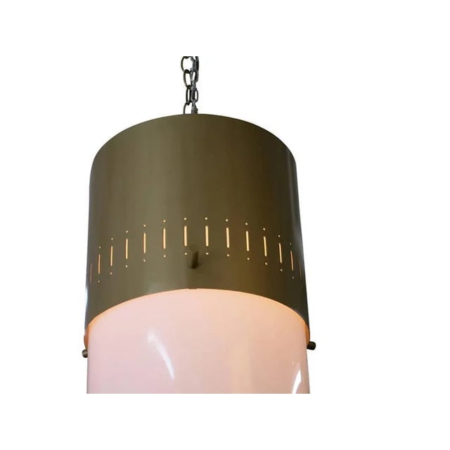 Mid-Century Cylinder Pendant in Gold, Circa 1950 - a Pair - 5