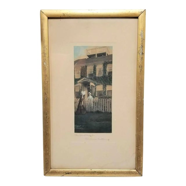 Wallace Nutting Signed "The Last Word" Hand Colored Photo Lithograph (1 of 10)