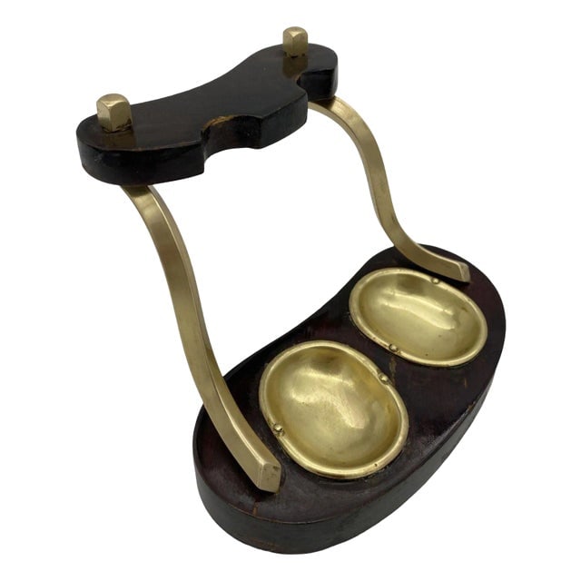 1950s Dunhill Brass and Bloodwood Pipe Holder (1 of 10)