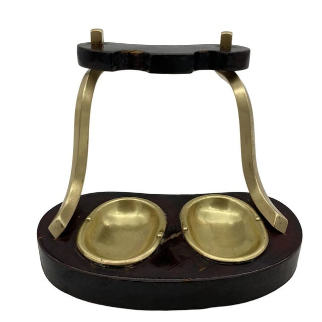 1950s Dunhill Brass and Bloodwood Pipe Holder - 3