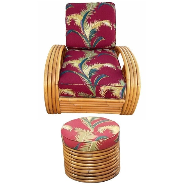 1950s Restored Rattan 3/4 Pretzel Arm 3 Piece Living Room Set - 3