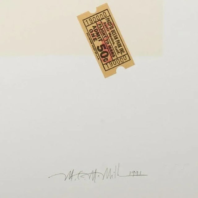 Michael McMillien "Flight to Mars" 11 Color Silkscreen Print Limited Edition 165 of 250 Signed - 4